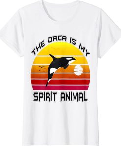 Womens Cute Vintage The Orca Is My Spirit Animal T-Shirt