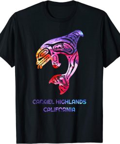 Carmel Highlands CA Orca Killer Whale Native American T-Shirt