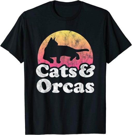 Cats and Orcas Men"s or Women"s Cat and Orca T-Shirt