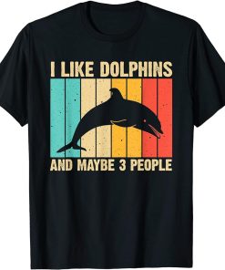 Funny Dolphin Design For Men Women Dolphin Lover Beluga Fish T-Shirt