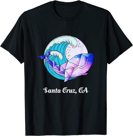 Cruz Santa CA Japanese Paint Geometric Orca Killer Whale T-Shirt